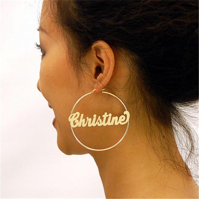 Custom Hoop Name Earrings - RadiantJewels™