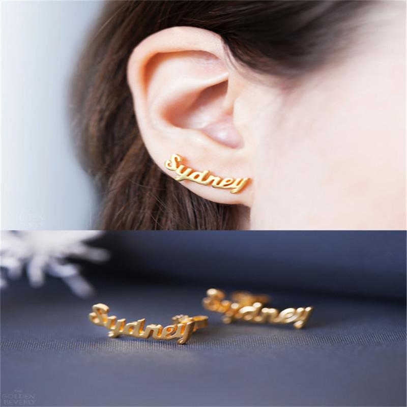 Handmade Custom Name Plate Earrings - RadiantJewels™